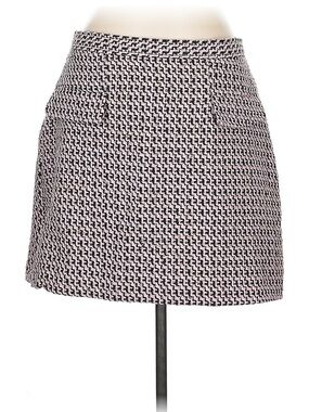 Topshop Pink and Black Patterned Mini Skirt